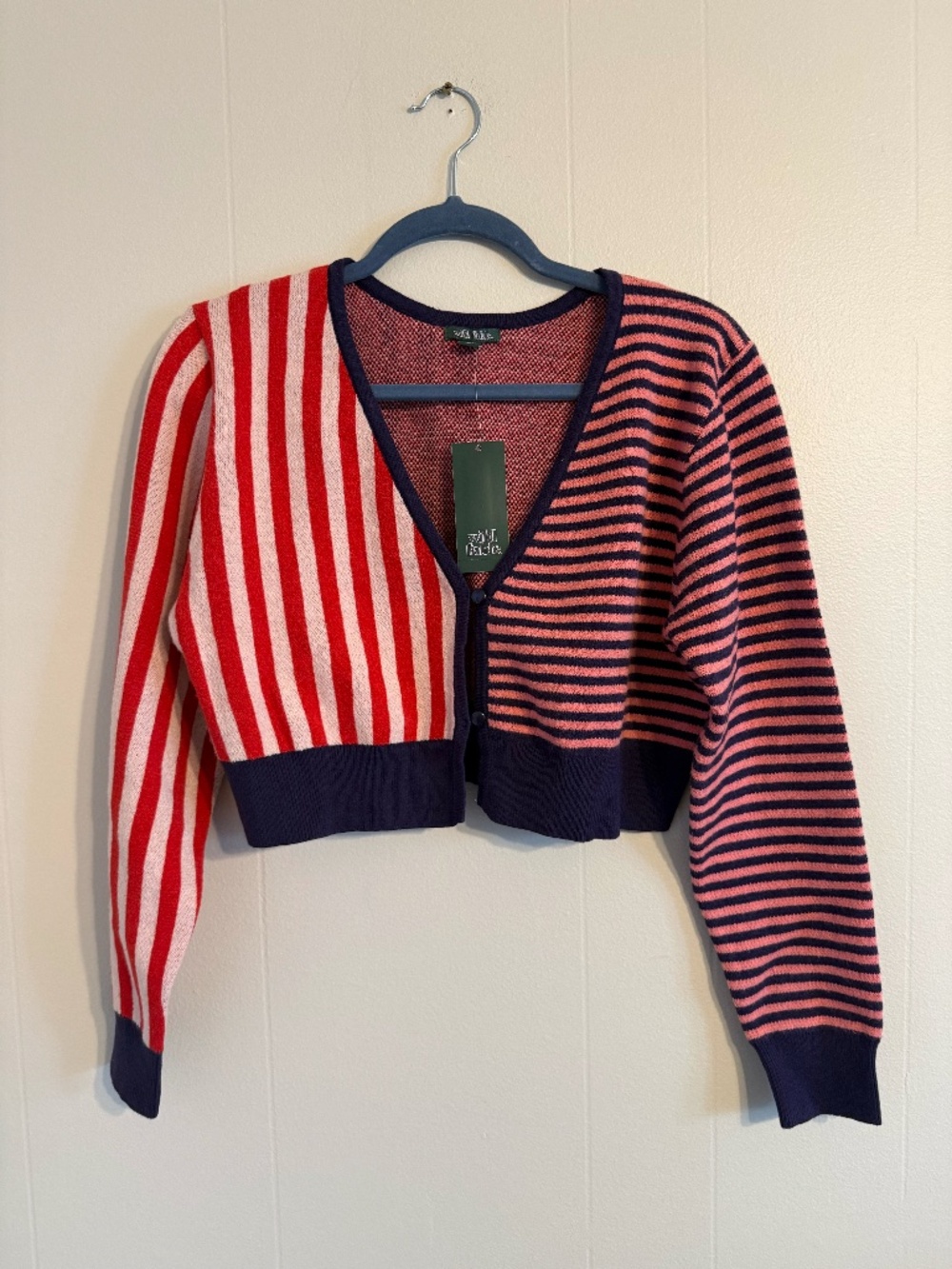 NWT Women's Wild Fable Crop V-Neck Button-Up Long Sleeve Sweater Size XXL